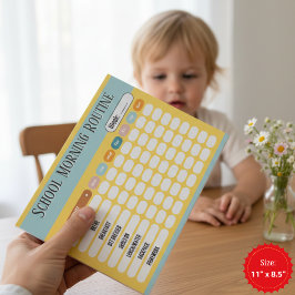 Dagelijkse Routine Checklist voor Kinderen Ochtend Notitieblok