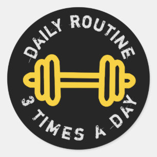 Dagelijkse routine ronde sticker