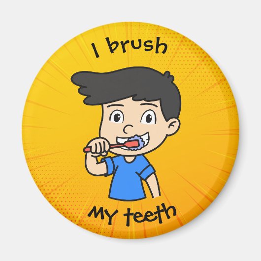 Dagelijkse routine voor kinderen - Jongen Magneet (Voorkant)