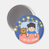 Dagelijkse routine voor kinderen - Jongen Magneet (Voorkant / Achterkant)