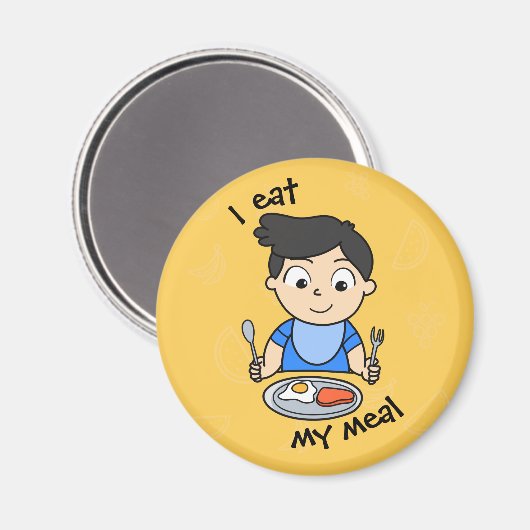 Dagelijkse routine voor kinderen - Jongen Magneet (Voorkant / Achterkant)