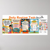 Dagelijkse routinetaak - quiz poster (Voorkant)