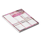 Dagelijkse rusttijd voor noodlijdend gedrag tracke notitieblok (Schuin)