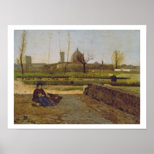 Dagelijkse scène, nabij Florence, c.1865 Poster (Voorkant)
