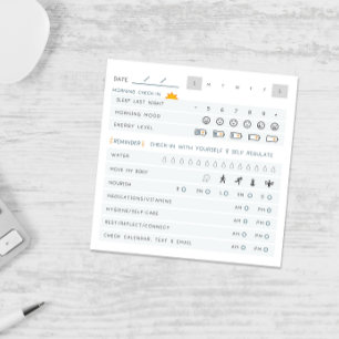Dagelijkse Self Care Check-in ADHD Neurodivergent Post-it® Notes