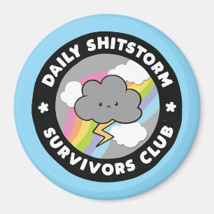 Dagelijkse shitstorm overleversclub Funny Stormwol Magneet