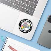 Dagelijkse shitstorm overleversclub Funny Stormwol Sticker (Laptop met iPhone)