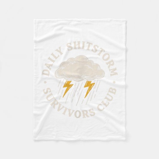 Dagelijkse shitstorm overlevingsclub Funny Sarcasm Fleece Deken (Voorkant)