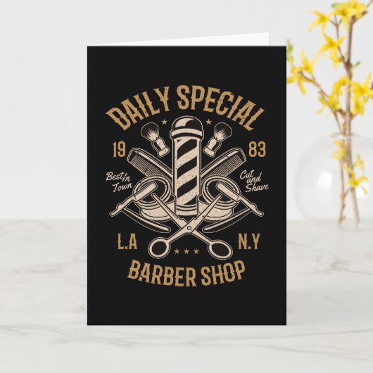 Dagelijkse speciale Barber-winkel Kaart (Gele Bloem)