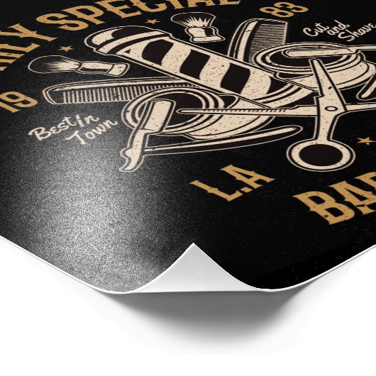 Dagelijkse speciale Barber-winkel knippen en slakk Foto Afdruk (Hoek)