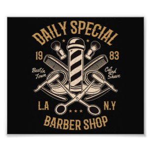 Dagelijkse speciale Barber-winkel knippen en slakk Foto Afdruk