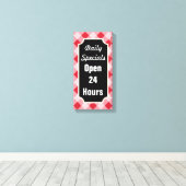 Dagelijkse specials diner bord kunst canvas afdruk (Insitu (Houten vloer))