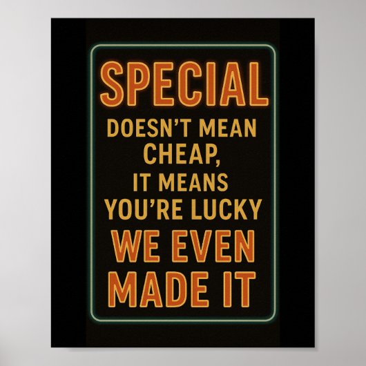 Dagelijkse specials Funny Restaurant Poster (Voorkant)