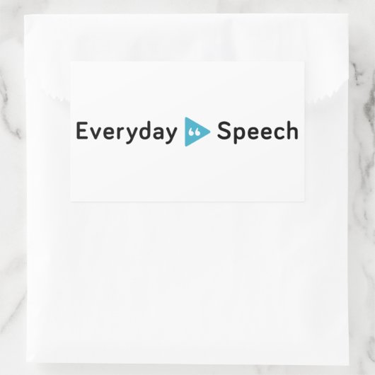 Dagelijkse spraak Basic Rechthoekige Sticker (Tas)