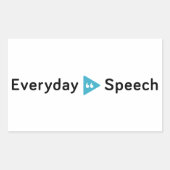 Dagelijkse spraak Basic Rechthoekige Sticker (Voorkant)