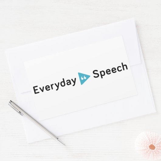 Dagelijkse spraak Basic Rechthoekige Sticker (Envelop)