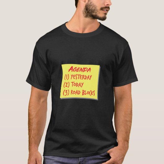 Dagelijkse stand-up Agile Project Management Funny T-shirt (Voorkant)