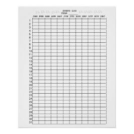 Dagelijkse stappen Logboeken voor maanden van het  Perfect Poster