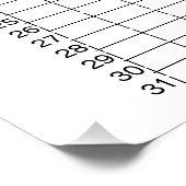 Dagelijkse stappen Logboeken voor maanden van het  Perfect Poster (Hoek)