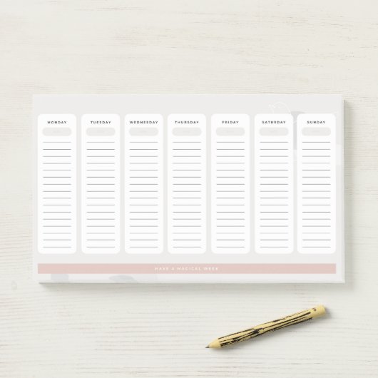 Dagelijkse taak post-it® notes (Op bureau)