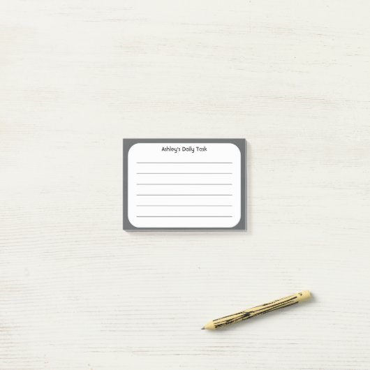 Dagelijkse taak post-it® notes (Op bureau)