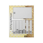 Dagelijkse taaktijdrecordnotitieblok activiteitenl notitieblok (Linkerzijde)