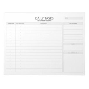 Dagelijkse Taken Nota Pad Notitieblok