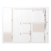 Dagelijkse taken planner organizer monogram notitieblok (Voorkant)