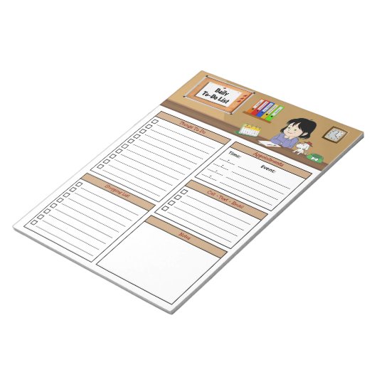 dagelijkse takenlijst notitieblok (Schuin)