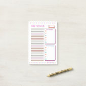 Dagelijkse takenlijst notitieblok post-it® notes (Op bureau)