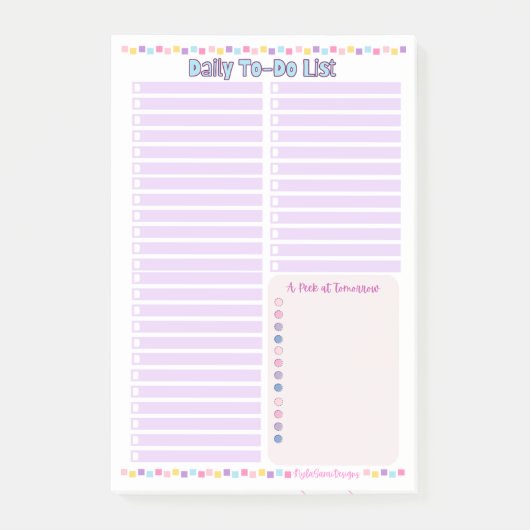 dagelijkse takenlijst post-it® notes (Voorkant)