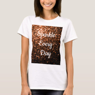 Dagelijkse tekst Bronzen bruin T-shirt