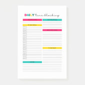 Dagelijkse tijdblokkeerplanner post-it® notes (Voorkant)