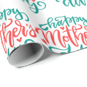 Dagelijkse tipografie van gelukkige moeders in een cadeaupapier (Rol Hoek)