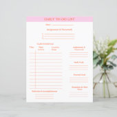 Dagelijkse to-do lijst Academic Planner College St (Staand voorkant)