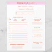 Dagelijkse to-do lijst Academic Planner College St (Voorkant)