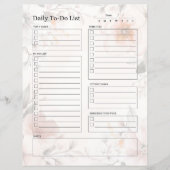Dagelijkse to-do lijstpagina (bloemenontwerp) (Voorkant)