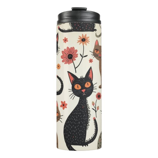 Dagelijkse Tumbler met Schattig Cat Design Thermosbeker (Voorkant)
