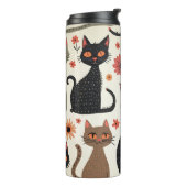 Dagelijkse Tumbler met Schattig Cat Design Thermosbeker (Gedraaid links)