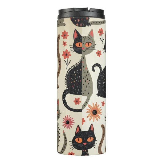 Dagelijkse Tumbler met Schattig Cat Design Thermosbeker (Achterkant)
