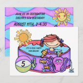 Dagelijkse uitnodiging voor een strandzwemwedstrij (Voorkant / Achterkant)