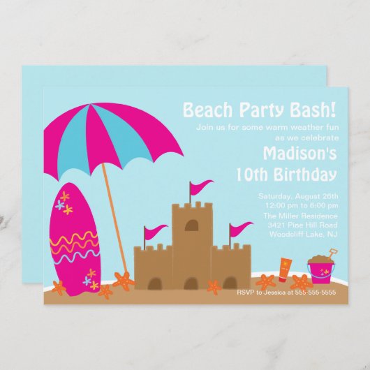 Dagelijkse uitnodiging voor het zwemmen in het str (Voorkant / Achterkant)