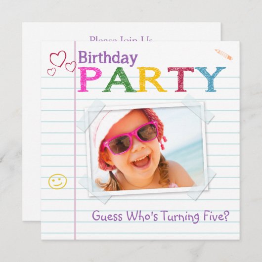 Dagelijkse uitnodigingen voor een notebook (Voorkant / Achterkant)