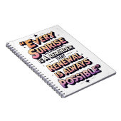 Dagelijkse Vernieuwing – Inspirerend Sunrise Quote Notitieboek (Rechterzijde)