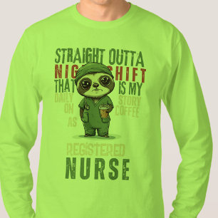 Dagelijkse Verpleegster nachtdienst verpleegster w T-shirt