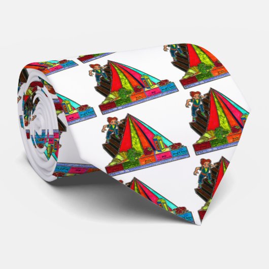 Dagelijkse voedselgroepen Pyramide Stropdas (Opgerold)