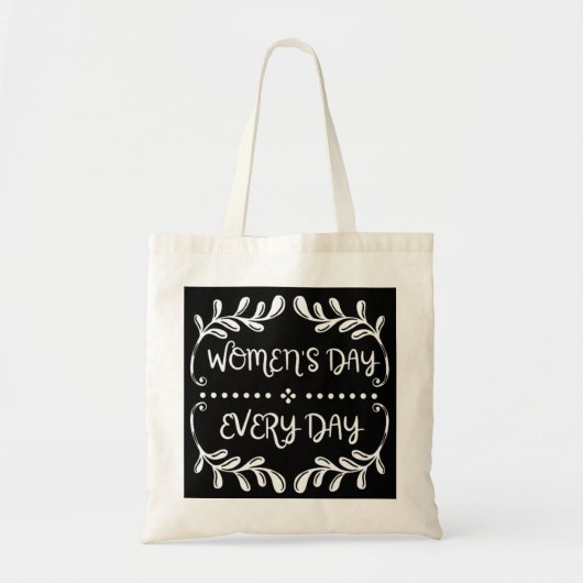 Dagelijkse vrouwendag tote bag (Voorkant)