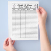 Dagelijkse weegpagina, voor Levensstijlverandering Flyer (Hand)