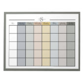 Dagelijkse weekblad kleurencombinatie 1 notitieblok (Voorkant)