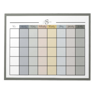 Dagelijkse weekblad kleurencombinatie 1 notitieblok